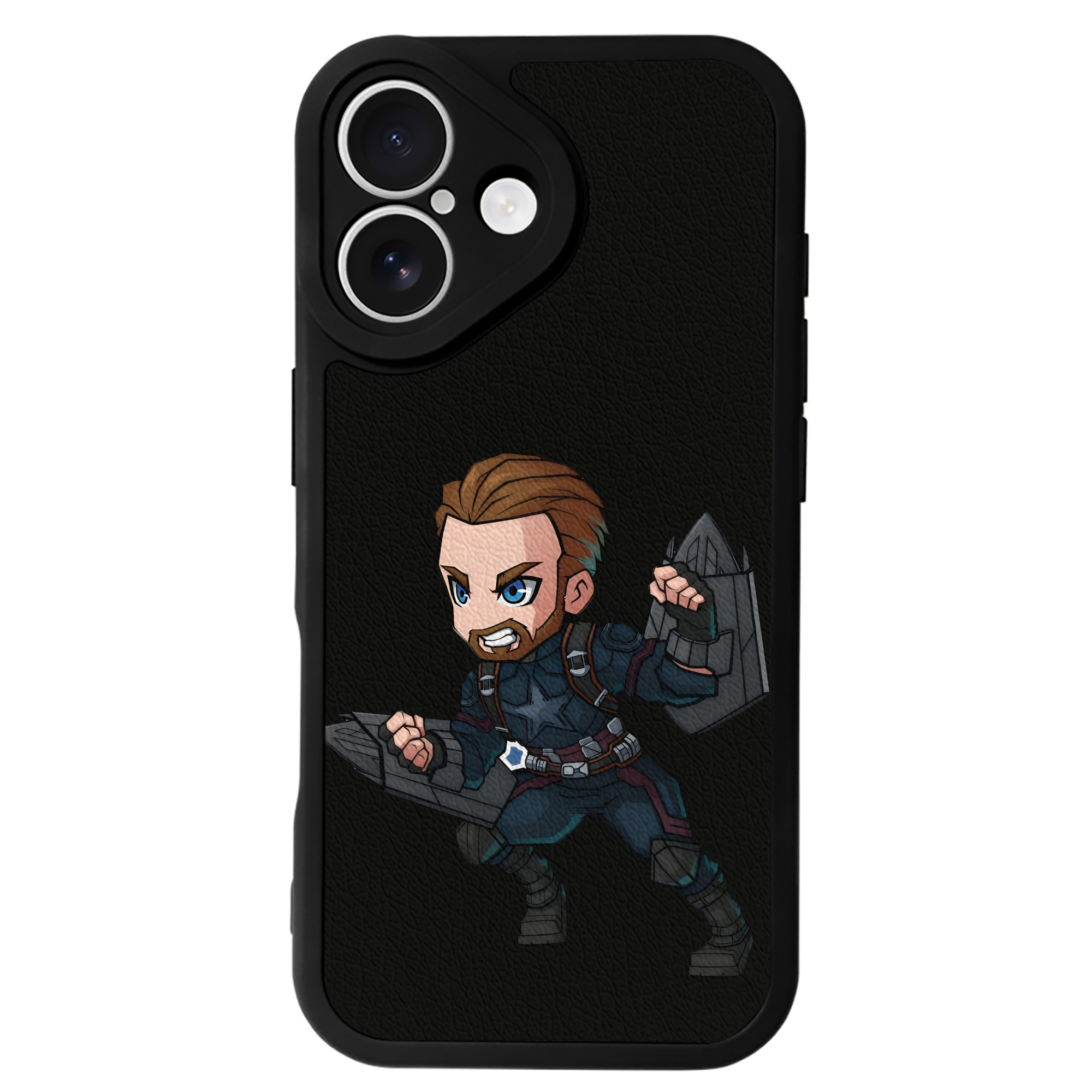 （画像用） アベンジャーズ The Avengers 【iPhone 16シリーズ対応】シリコンスマホケース（レザー調） 材質：シリコン